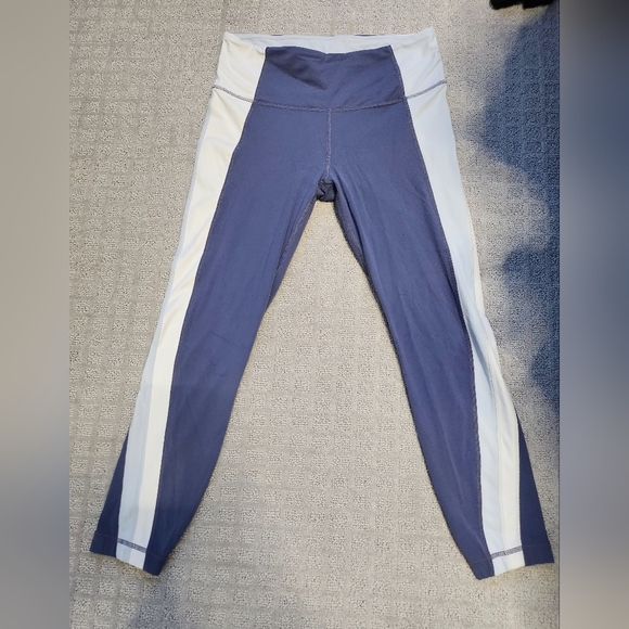 Athleta Blue and White Leggings - Picture 1 of 8